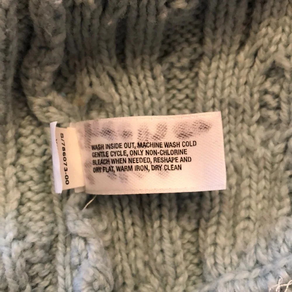 GapKids Button Chunky Cable Knit Cocoon Sweater in Blue Size XS 4 5